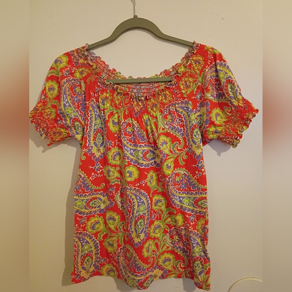 Ralph Lauren Women's Paisley Blouse Sz S‎